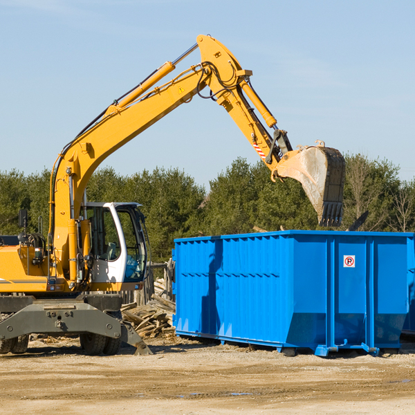 are there any restrictions on where a residential dumpster can be placed in Chula Georgia